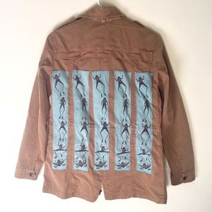 Military Style Collared Up-cycled Jacket